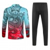 Real Madrid Dragon Børn Trænings Sweatshirt Dragt 2023-24 Blå Kvart-Zip